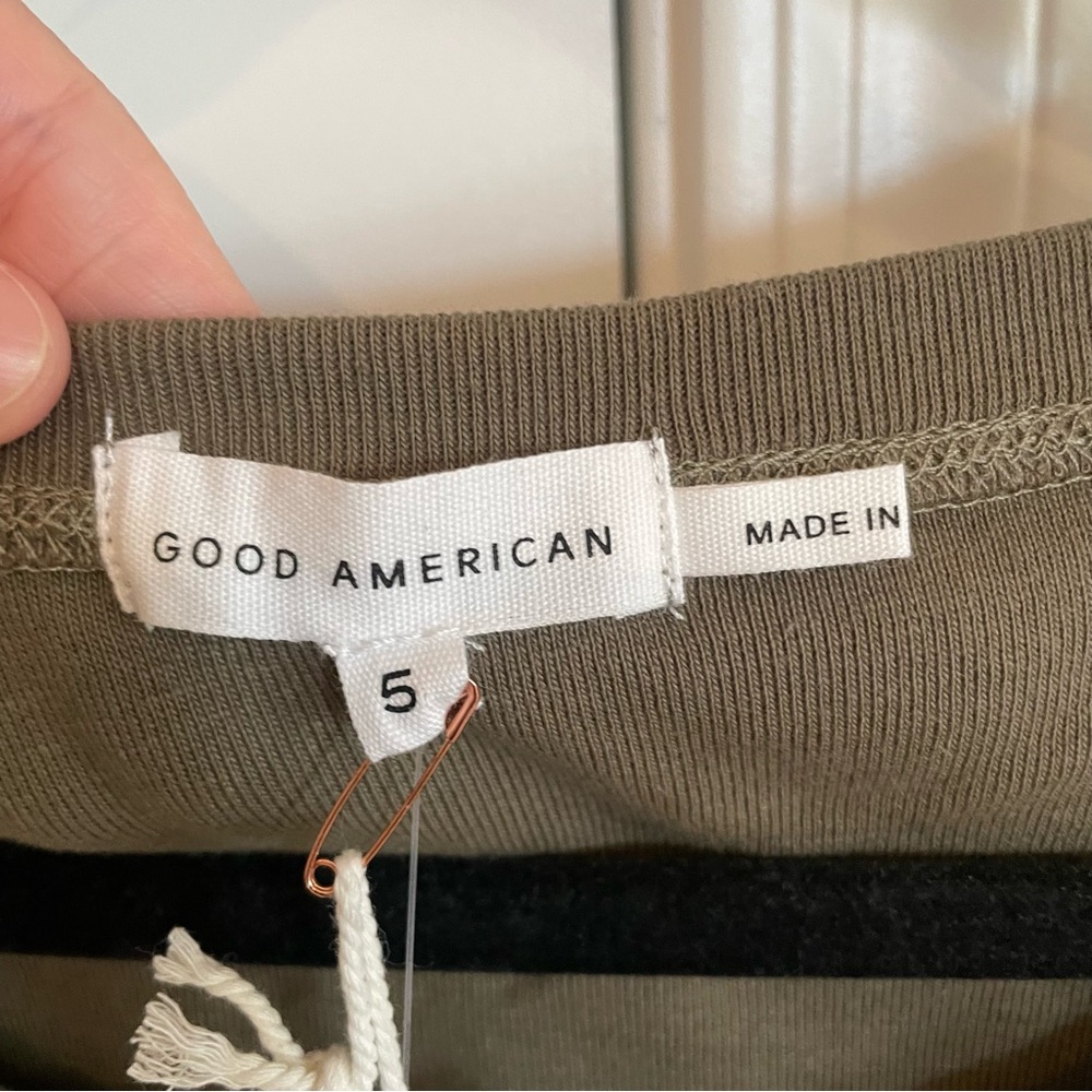 NWT Good American Olive Green Bodycon Dress - Picture 9 of 11